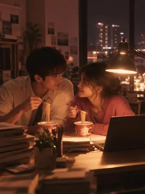 《深夜办公室》短剧封面，职场题材，2022 年作品
