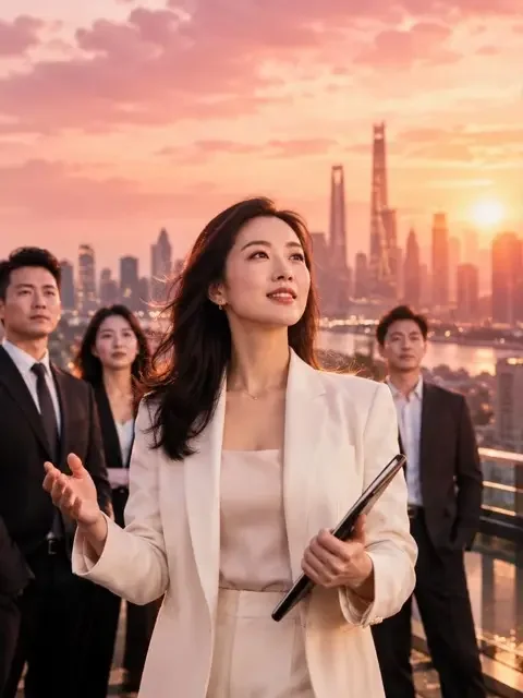 《逆风翻盘的她》短剧封面，职场题材，2024 年作品